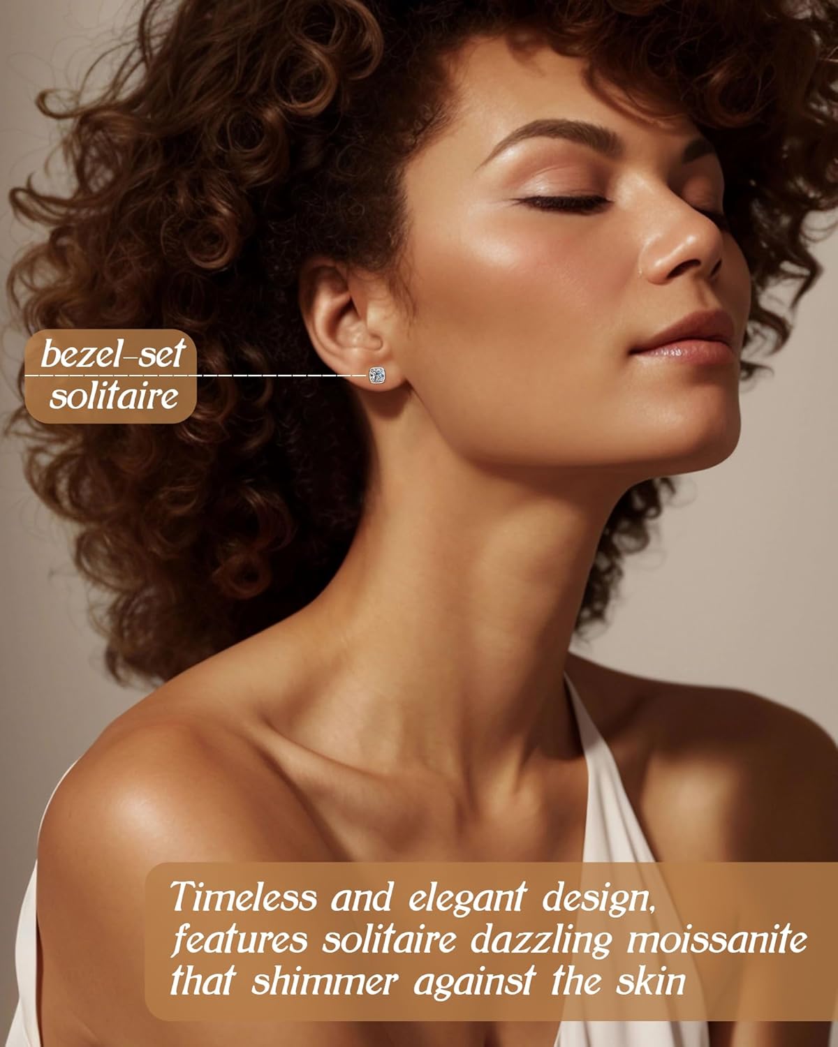 1ct Moissanite Square Stud Earrings, 6.5mm D Color VVS1 Moissanites, 925 Sterling Silver Square Earrings for Women and Men Birthday Jewelry Gifts