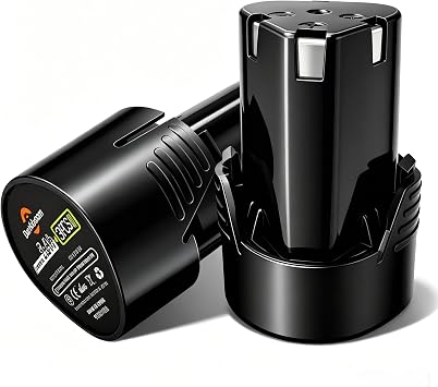 2 Packs Lithium 12V Batteries with a Battery Charger,2.0Ah Battery for 12V Cordless Power Tools,12V Battery Packs for Weed Eater,Sander,Cordless Drill,Buffer Polisher