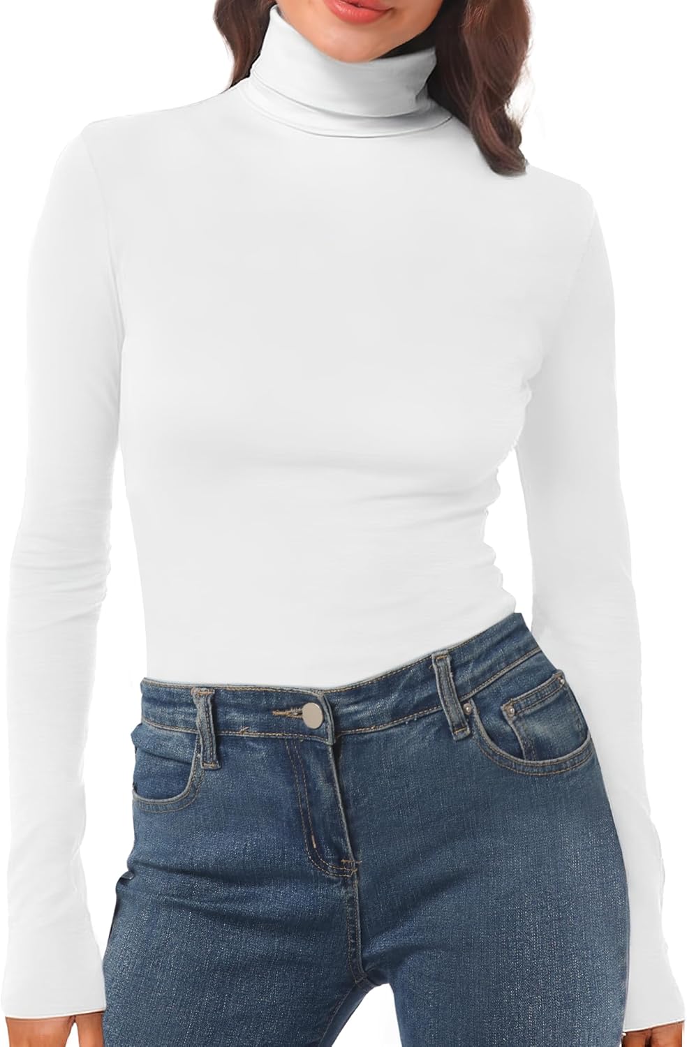 Womens Long Sleeve Turtleneck T-Shirts Mock Neck Underwear Fall Winter Fashion Base Layer Casual Lightweight Soft Tops Womens Long Sleeve Turtleneck T-Shirts Mock Neck Underwear Fall Winter Fashion Base Layer Casual Lightweight Soft Tops