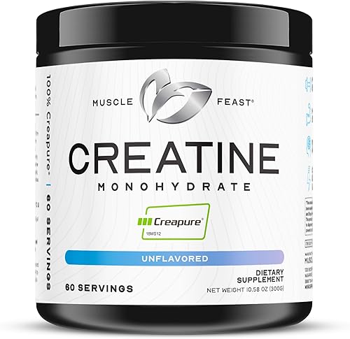Miniatura 1 de Polvo de monohidrato de creatina Creapure hecho por Muscle Feast  Pre-entrenamiento o post-entrenamiento premium  Fácil de mezclar y sin gluten Sin