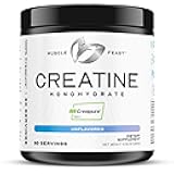 Muscle Feast Creapure Creatine Monohydrate Powder, Vegan Keto Friendly Gluten-Free, Mass Gainer, Muscle Recovery Supplement and Trusted Creatine for Muscle Growth, Creatine Powder, Unflavored, 300g