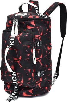 GGOV Gym Sport Bag Backpack Duffle Bag Weekender Bag Waterproof Travel Sling Bag Casual Daypack for Men and Women