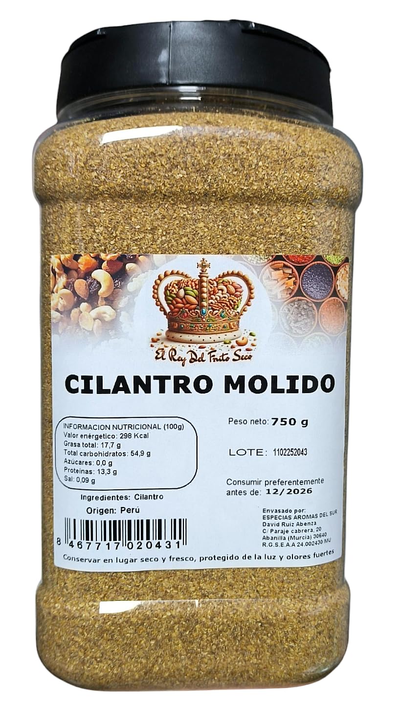 Cilantro Molido 750 gr - Delicioso y Fresco Condimento para tus Platos - El Rey del Fruto Seco