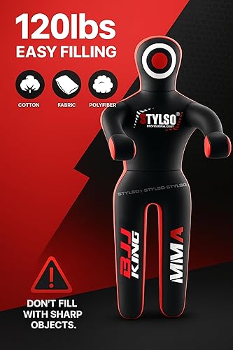 Miniatura 3 de Un-Filled Grappling Dummy Wrestling Dummy Jiu Jitsu Dummy for BJJ MMA Judo Karate Training Adult Kids and Youth Practice Tackling Dummies
