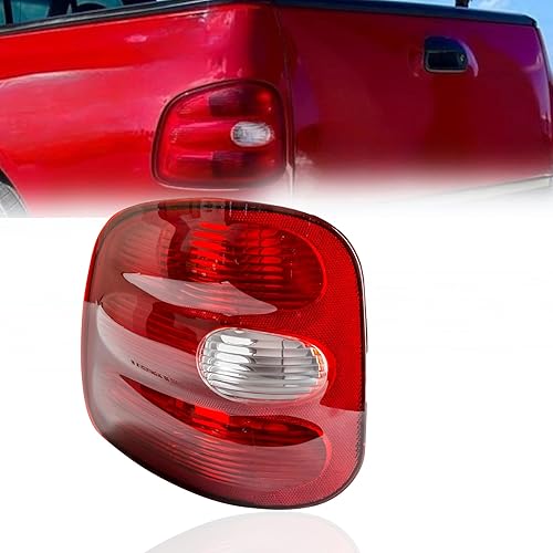Repuesto para Ford F-150 1997-2000 Stepside, Lightning, Lariat, Base, XL, cumple con XLT DOTSAE, montaje de luz trasera halógena, lado