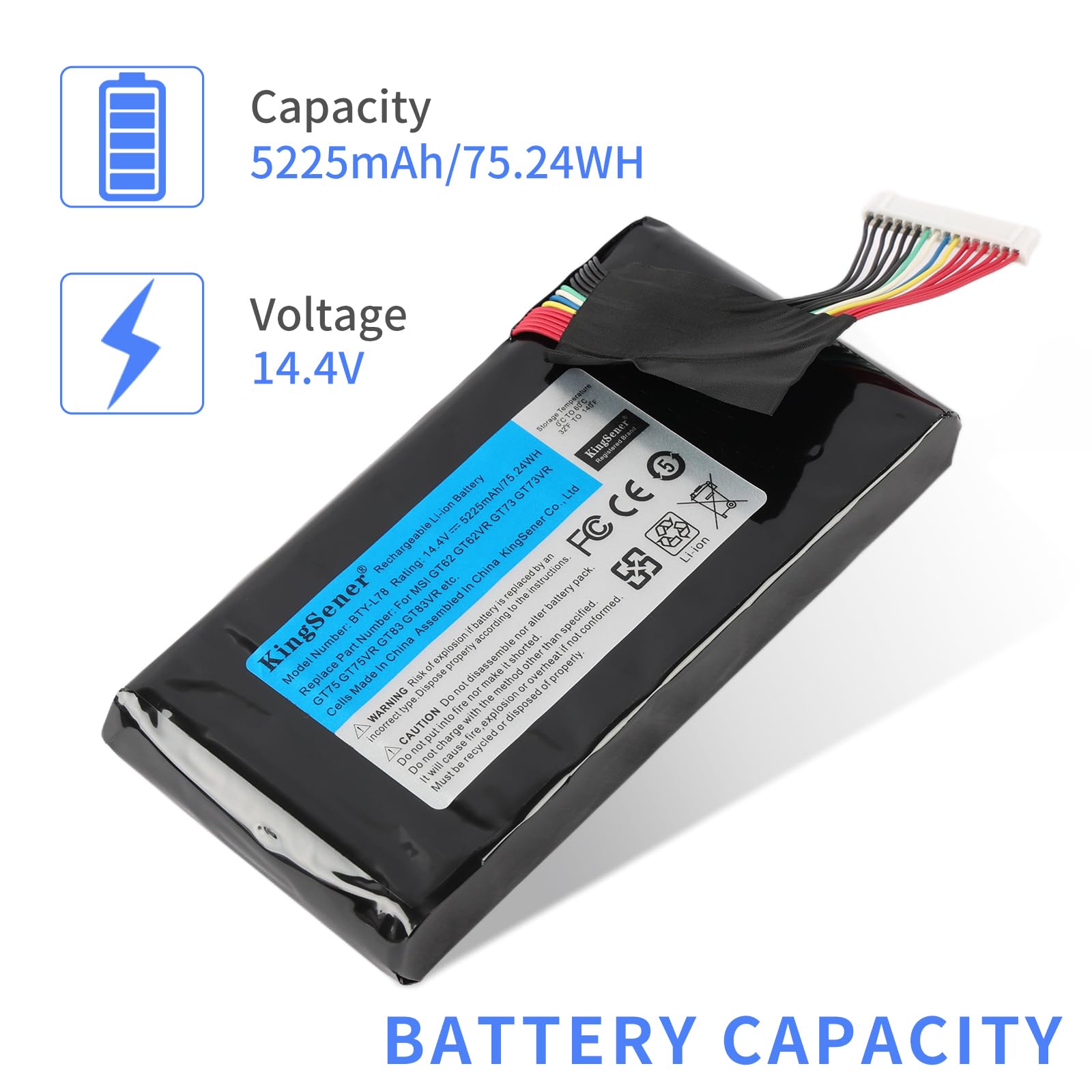 Amazon.com: KingSener BTY-L78 Laptop Battery for MSI GT62 GT62VR