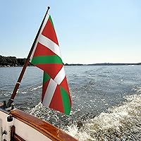 Vista 4 de Bandera del País Vasco de doble cara de 3 x 5 pies, banderas para exteriores, banderas decorativas duraderas para interiores y patio, banderas