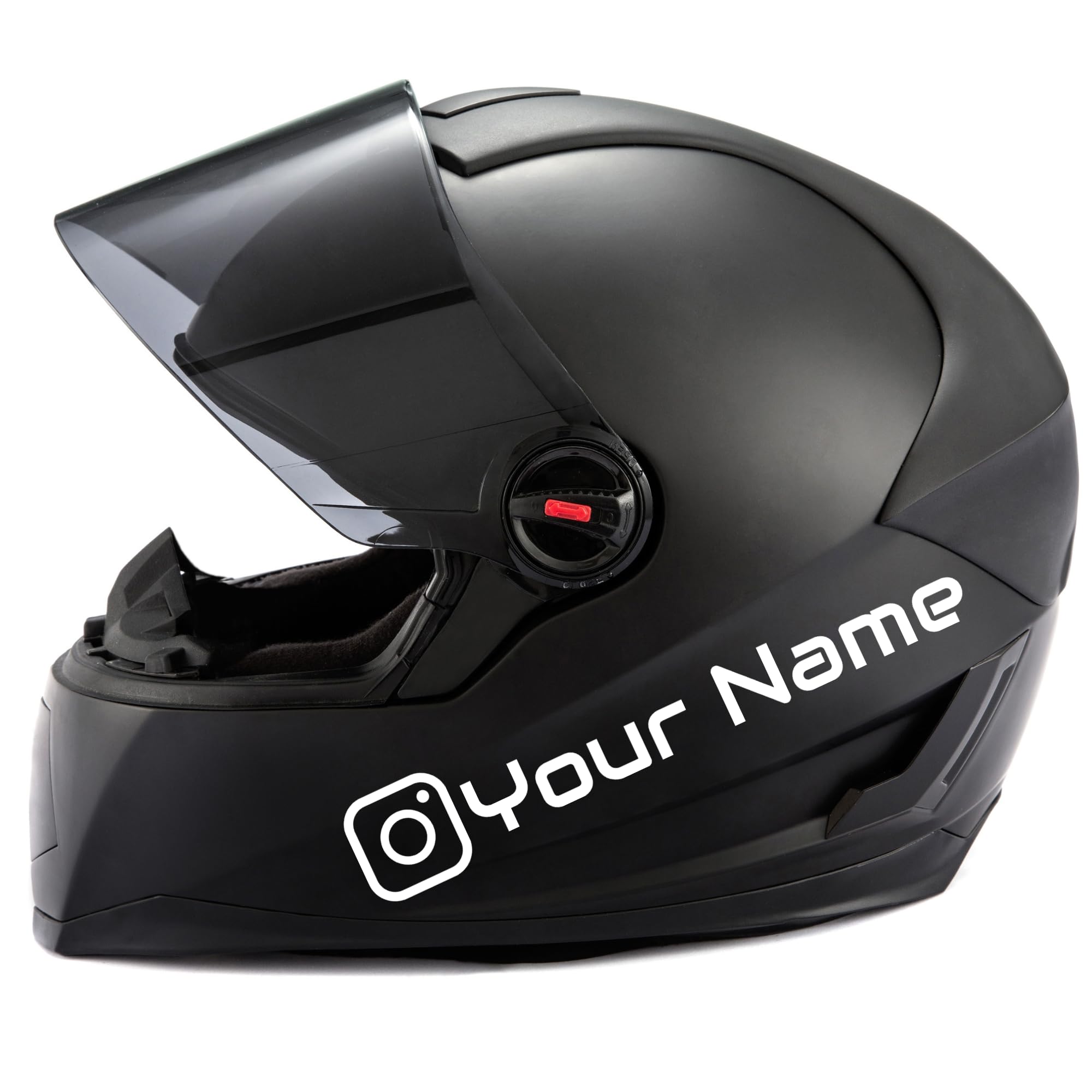 Personalized adhesive vinyl - Insta social network account name and others - Helmet, car, window, computer decoration | 12 colors, 6 sizes to choose from - Waterproof, high quality