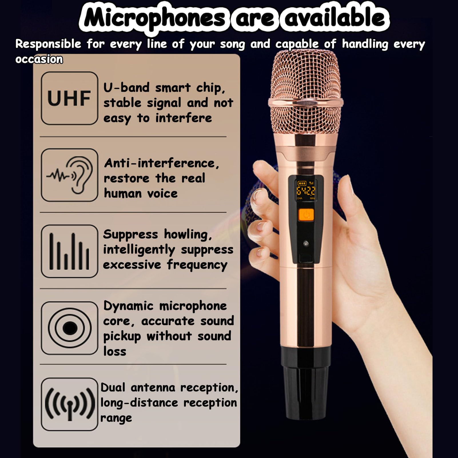 Macchina per karaoke con microfono wireless, touch screen capacitivo da 19,5 pollici, lettore Home Theater, per feste ed eventi