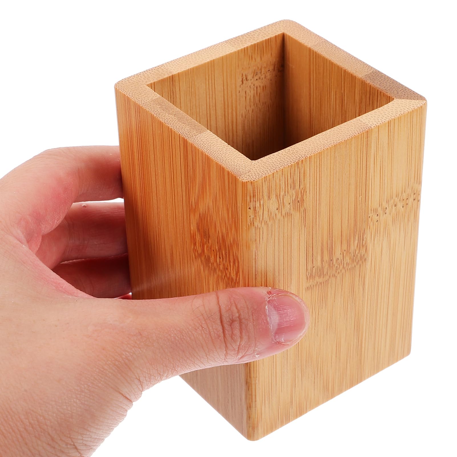 NUOBESTY 6stücke Teiliges Bamboo Pen Container Multifunktionaler Stifthalter Für Schreibtisch Zur Organisation Von Stiften Pinseln Und Kleinmaterialien Natürliche Bambusfarbe
