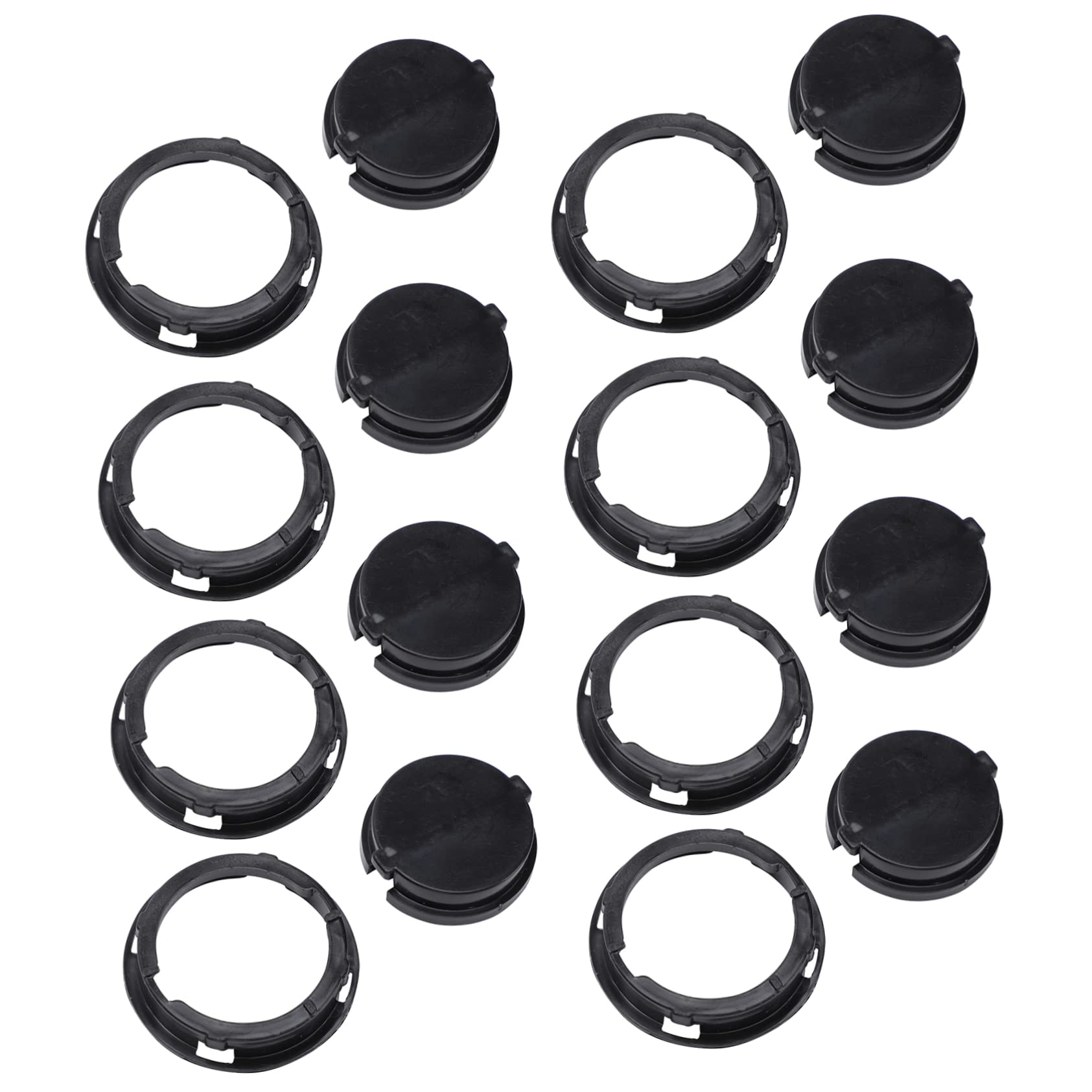 Outanaya 50Pcs Plastic Piggy Bank Bottom Covers Stoppers for Saving Boxes Easy Installation Coin Bank Plugs Black Color for Plaster Doll Figurines and Money Saving Jars