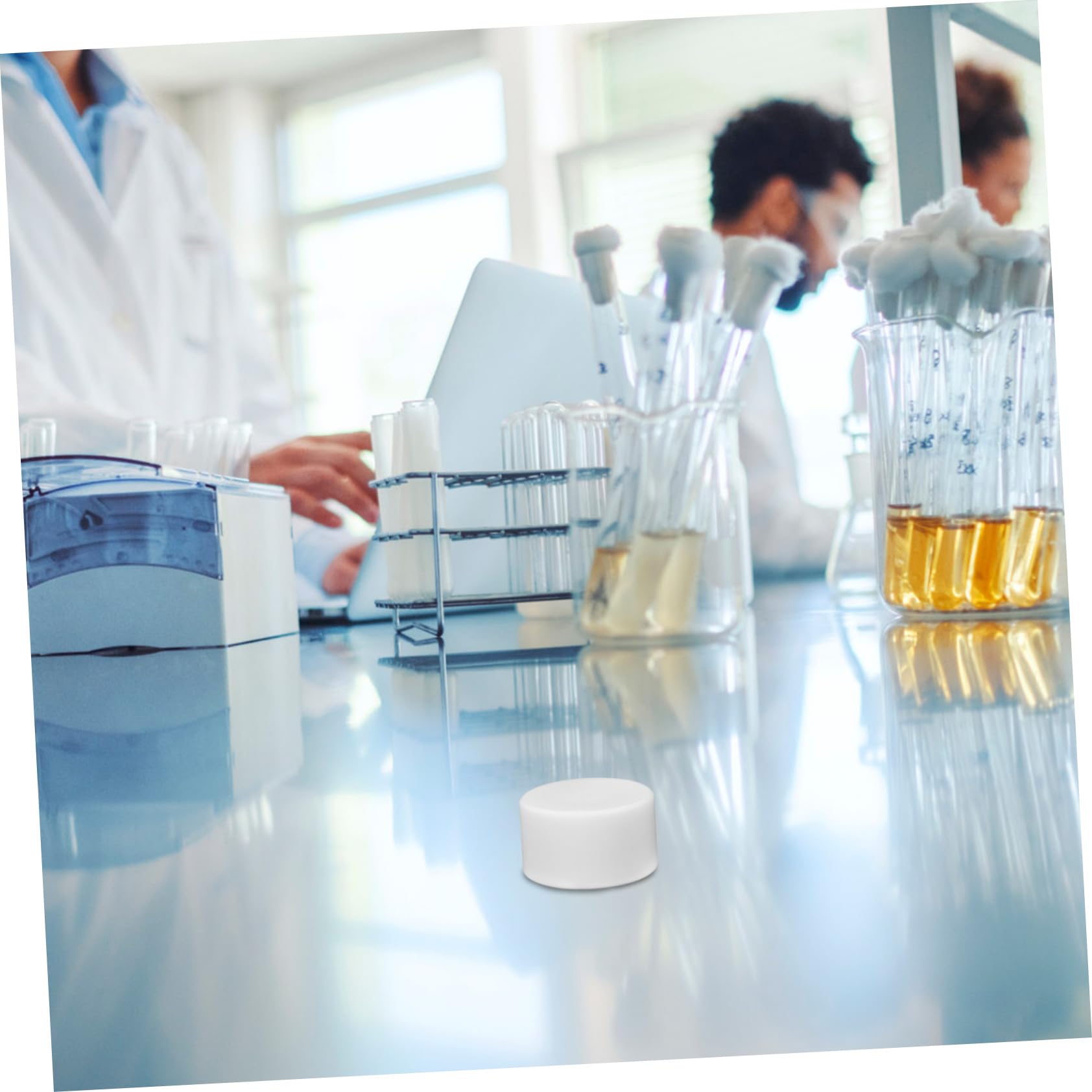 ULTECHNOVO 4 Piezas plato evaporación laboratorio plato evaporación ptfe platos cultura para la ciencia uniformes quimica placa petri ptfe placa petri 30mm ronda soporte