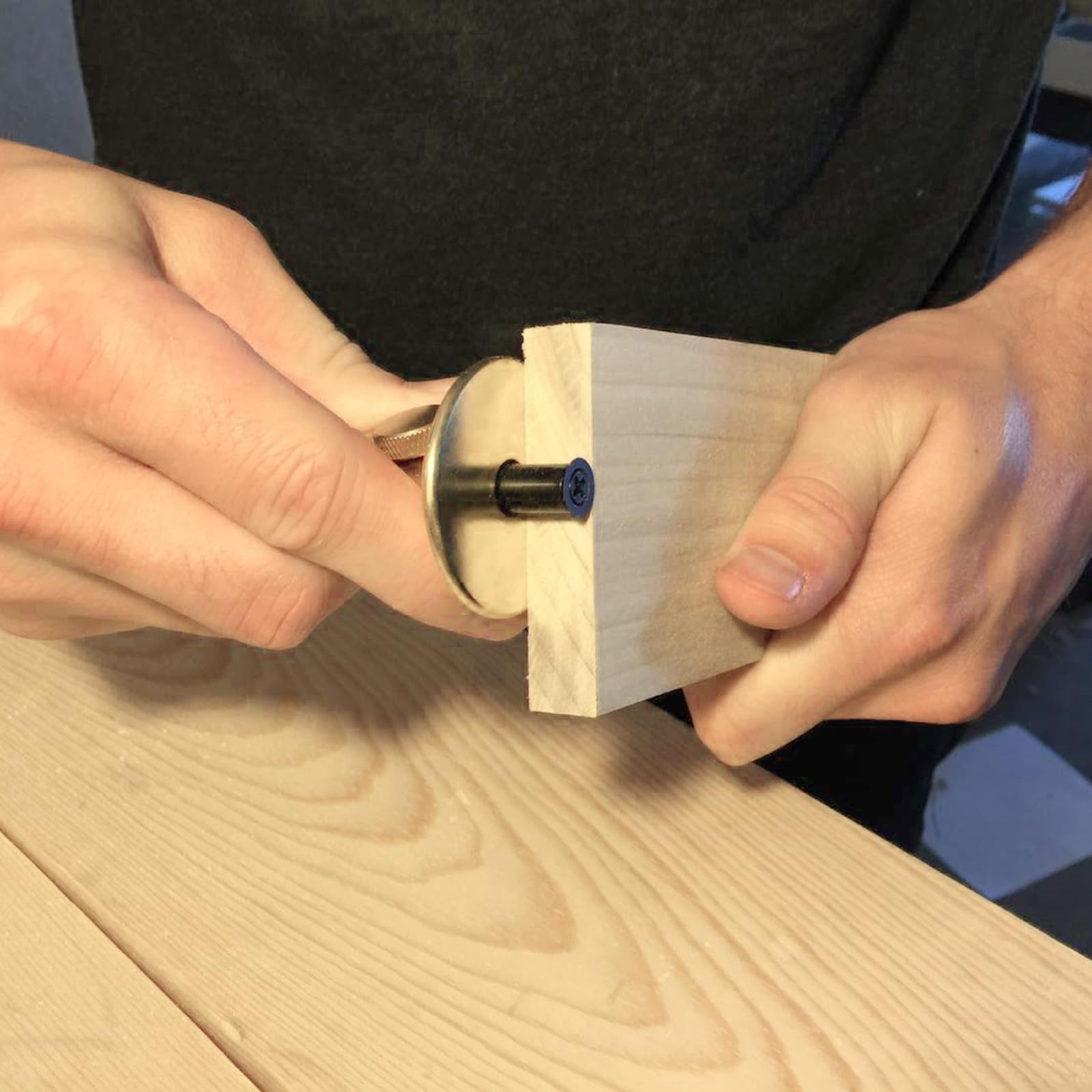 Ciieeo Herramienta de Trazado para Carpintería Rueda de Acero Inoxidable y Aleación de Aluminio, Marcador Preciso Regla Graduada y Diseño Antirrodadura para Madera