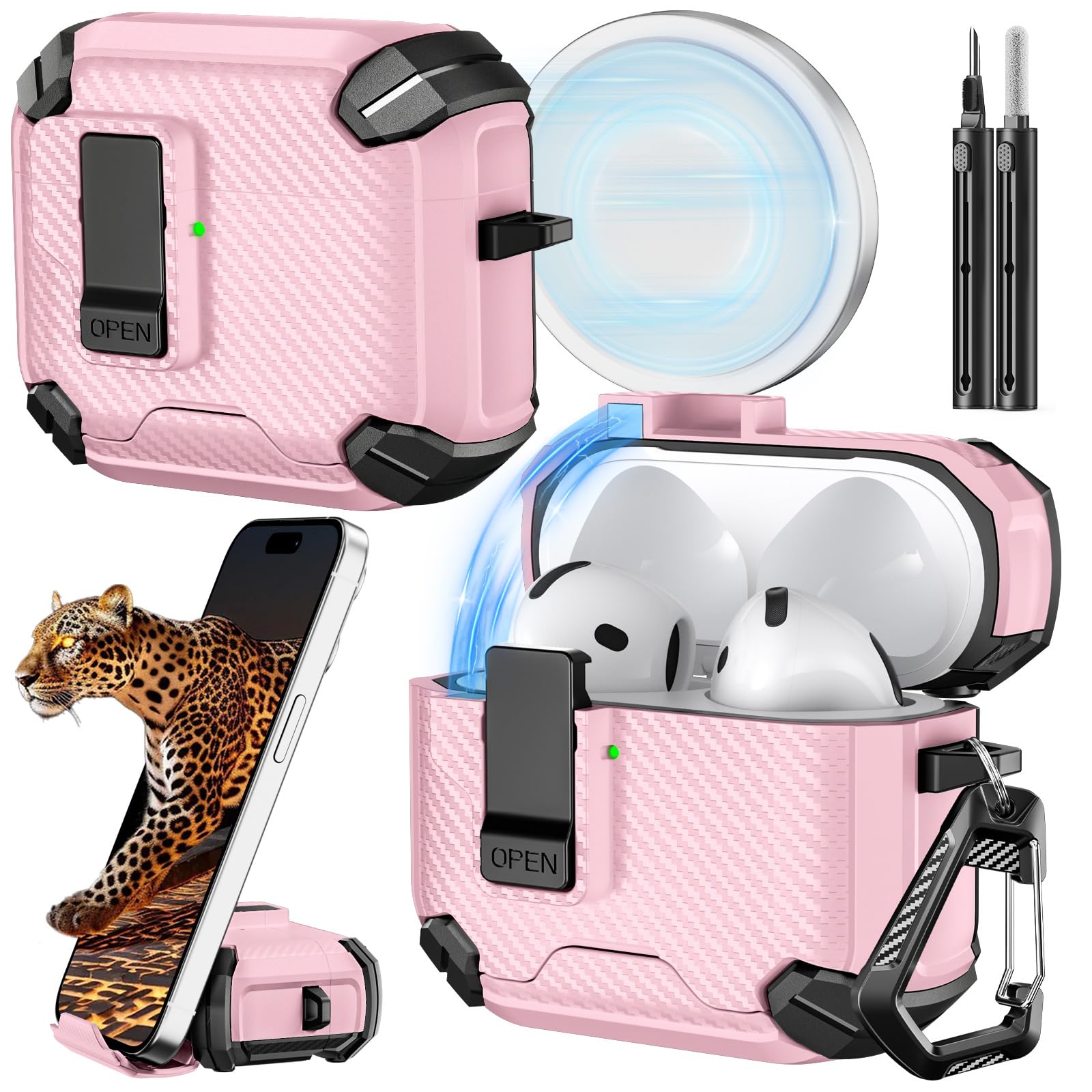 Inesore for AirPods Hülle with Phone Stand Design (2025)
