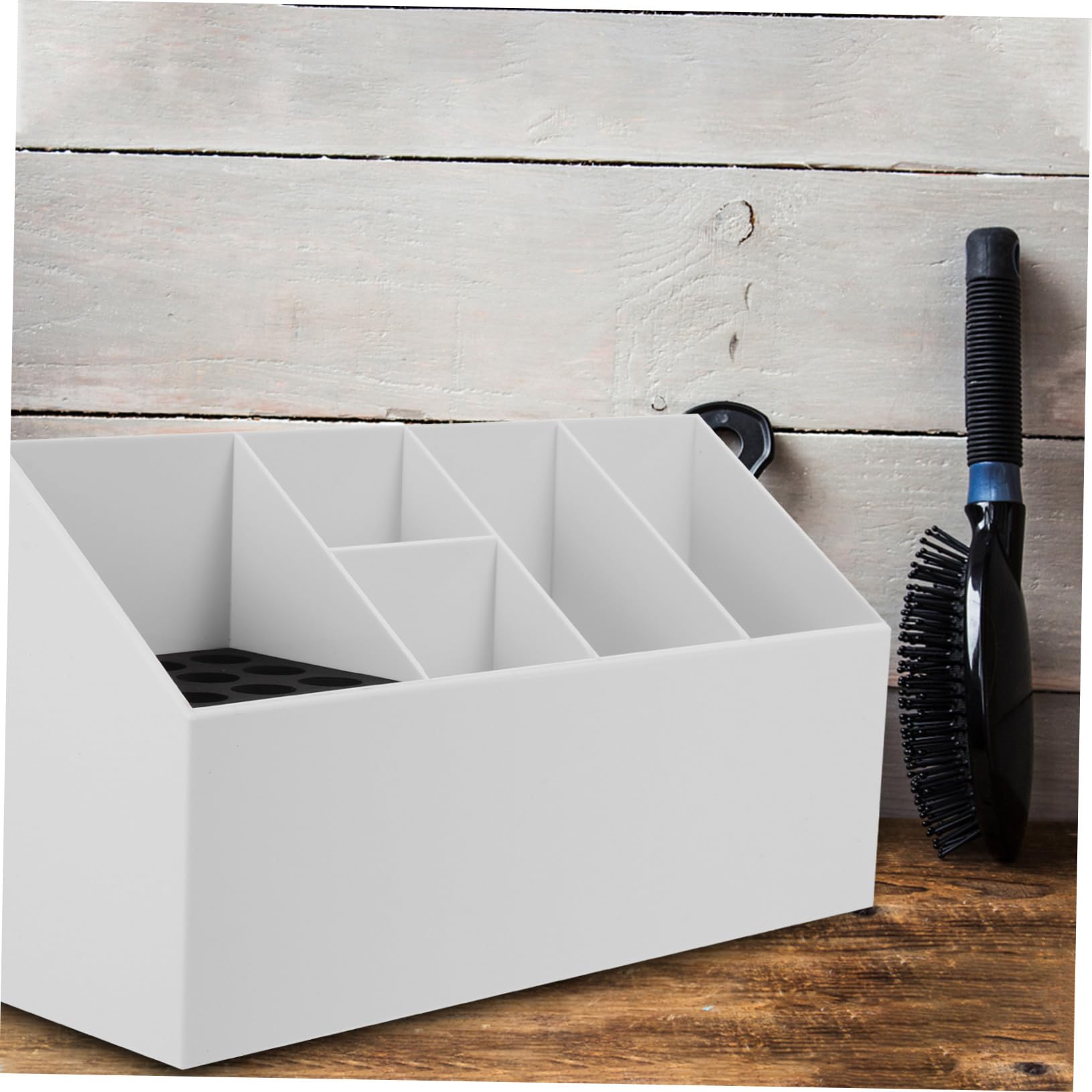 minkissy Organizzatore in Plastica Bianca per Strumenti da Parrucchiere Porta Forbici e Pettini Design Elegante per Saloni di Bellezza e Barbieri