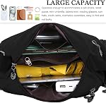 WITERY Sacs en Nylon Crossboby pour femmes - Sac à épaule à fermeture éclair multi-poches étanche, petite prise de voyage légère