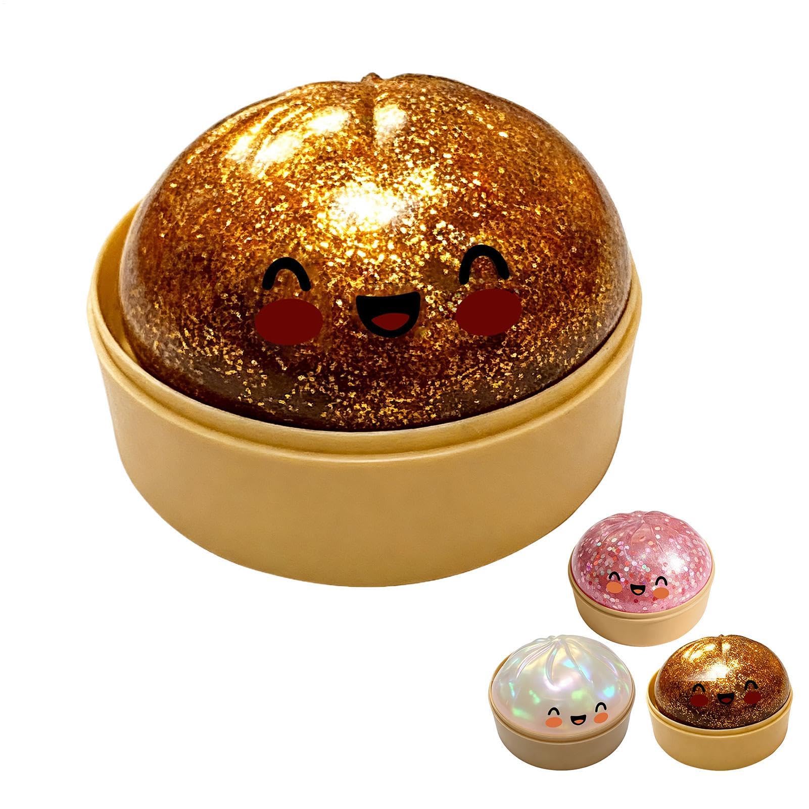 Dumplings Squishs, Juguete Sensorial Bao Dumpling Glitter Dumpling Squish Box, Relief Fidget, Juguete Sensorial De Bola De Masa Gigante con Purpurina para Niños Y Adultos — view 11