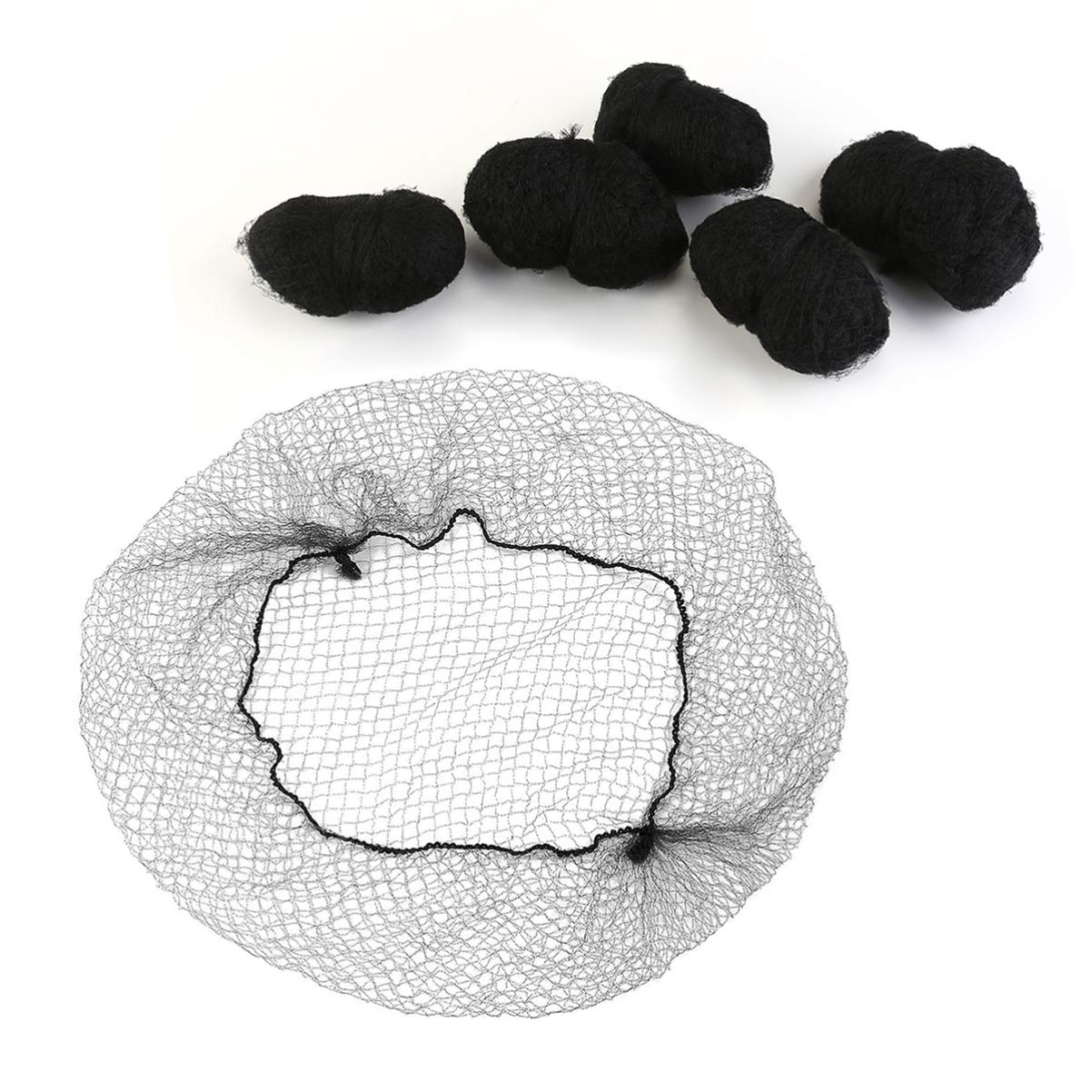 LUOEM 100pcs Cheveux Filets Invisible Edge Edge Mesh (Noir)