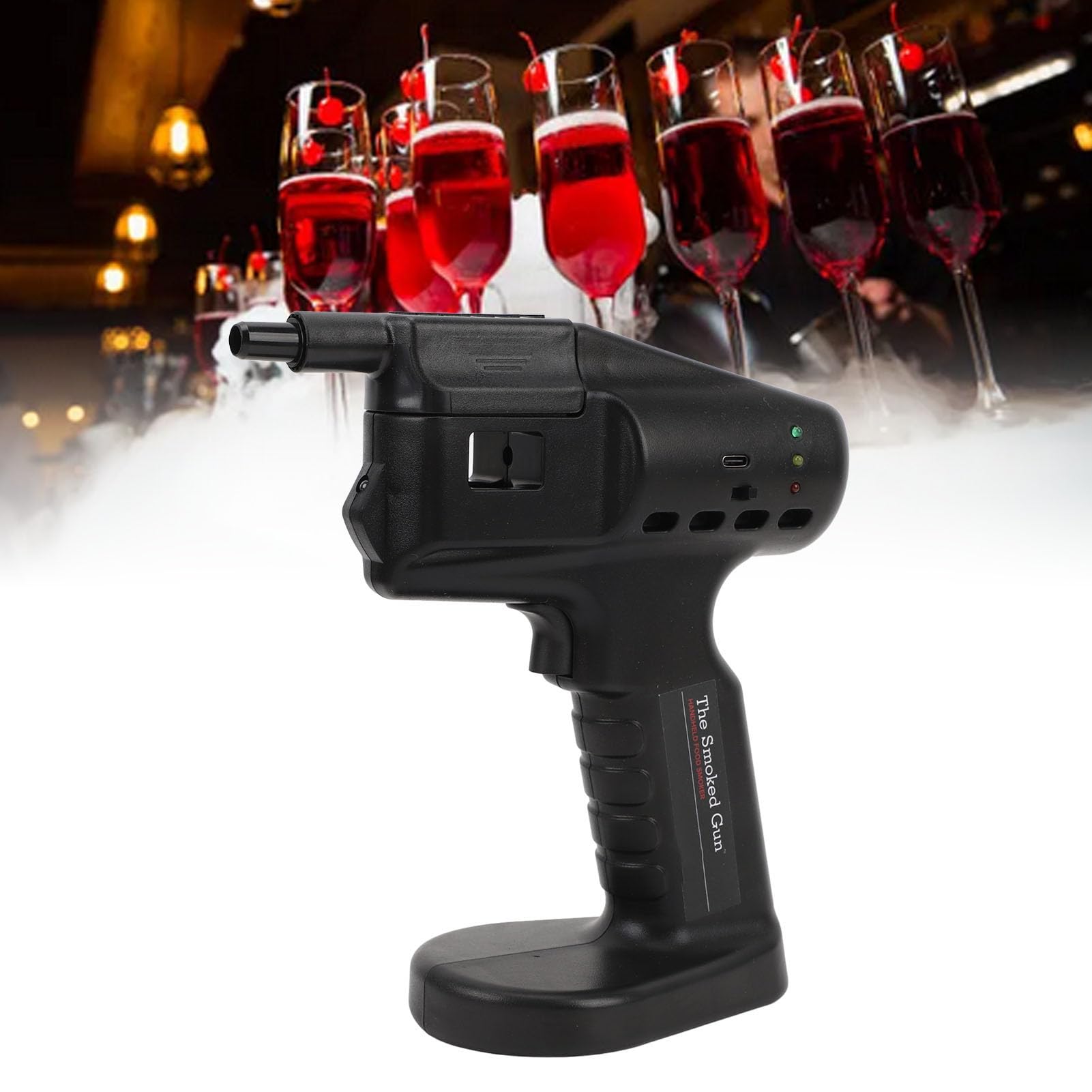 Ahumador de Cócteles de Mano, Kit de Infusor para Ahumador de Whisky, Ahumador de Mano para Fumar en Frío, Fabricante Portátil de Burbujas para Hacer Burbujas y Humo