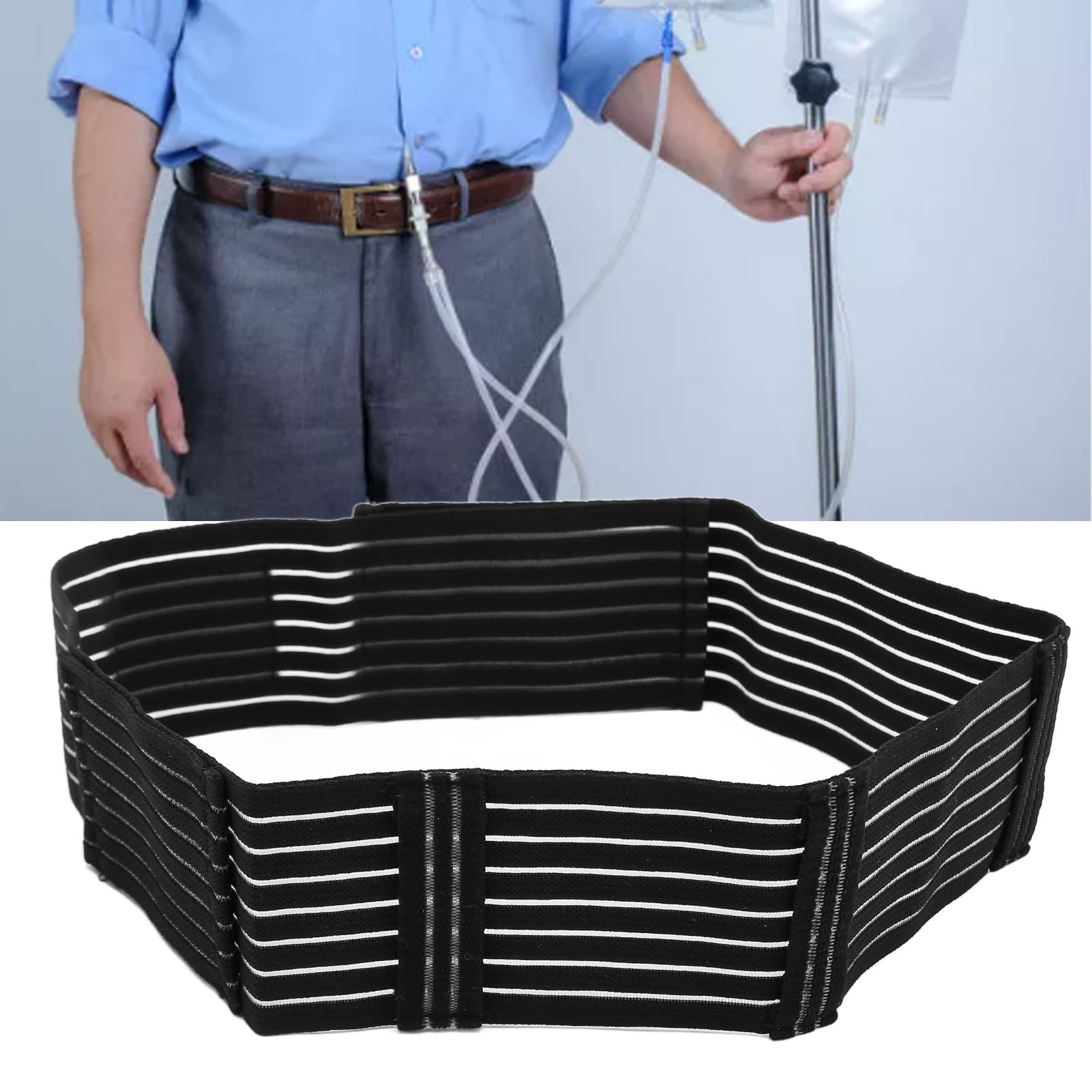 Ceinture de Cathéter de Dialyse Péritonéale, Stabilisation Respirante Dialyse Péritonéale Ceinture de Cathéter de Dialyse éritonéale Accessoires de Cathéter de Dialyse Péritonéale (L)