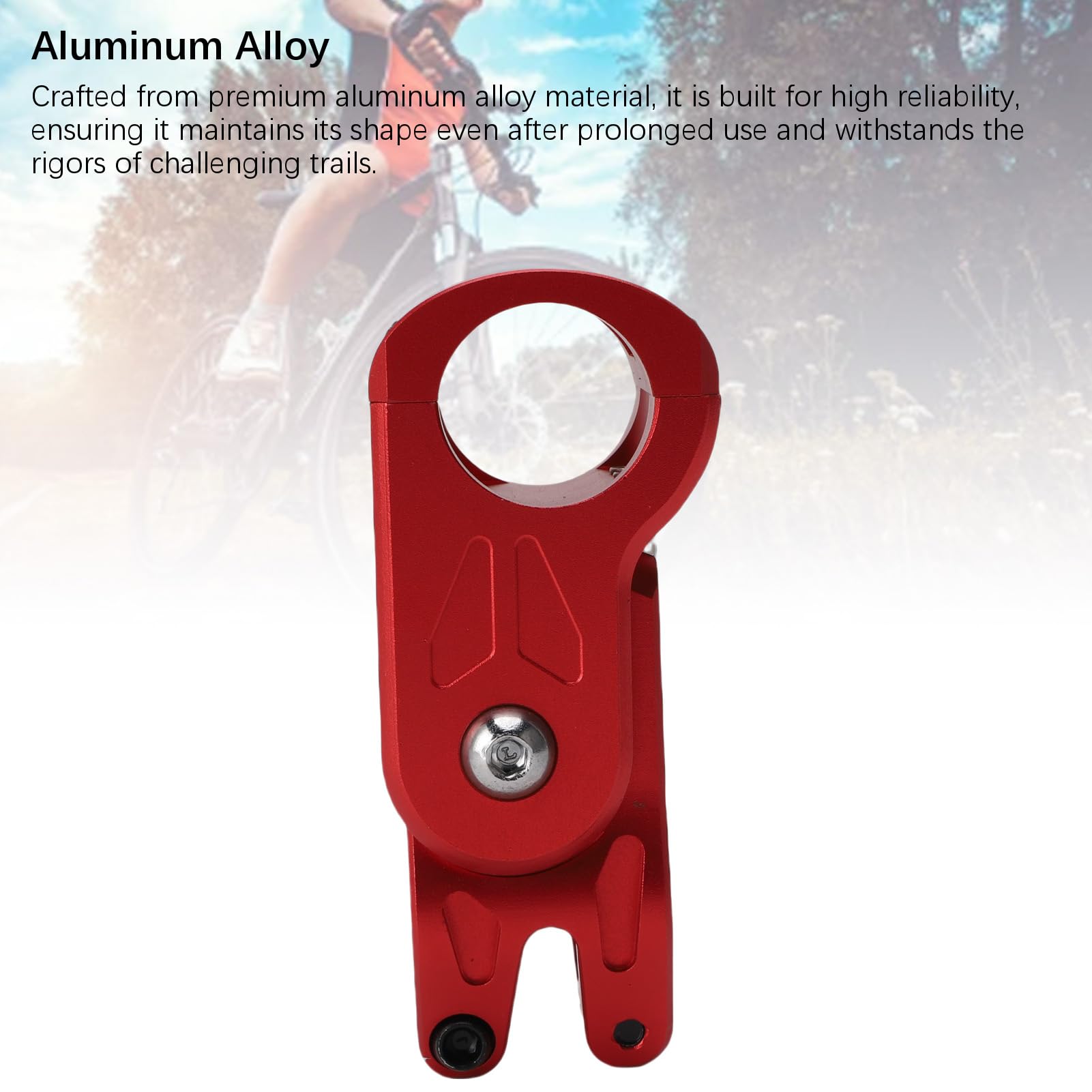 Attacco Manubrio per Bicicletta Rosso in Lega di Alluminio Ammortizzante Attacco Manubrio per Mountain Bike Bici da Strada Leggero Resistente e Stabile per Giri