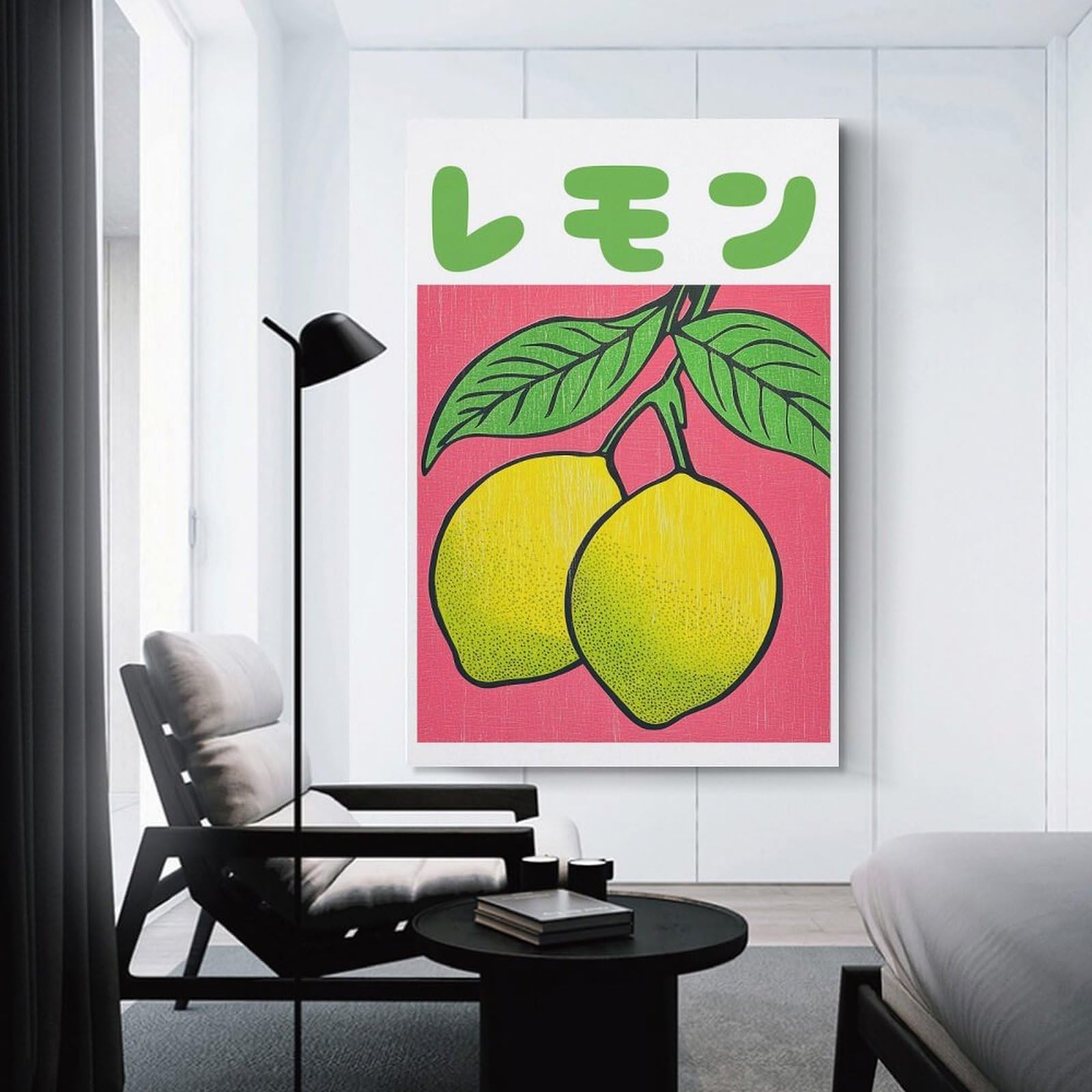Junmoney Unframe-Style-20 Canvas Art Print Lemons Japanese Art Print, 16X24inch(40X60cm), For Contemporary Homes, Apartments Or Offices, Decorative Canvas Decor For Home Updates