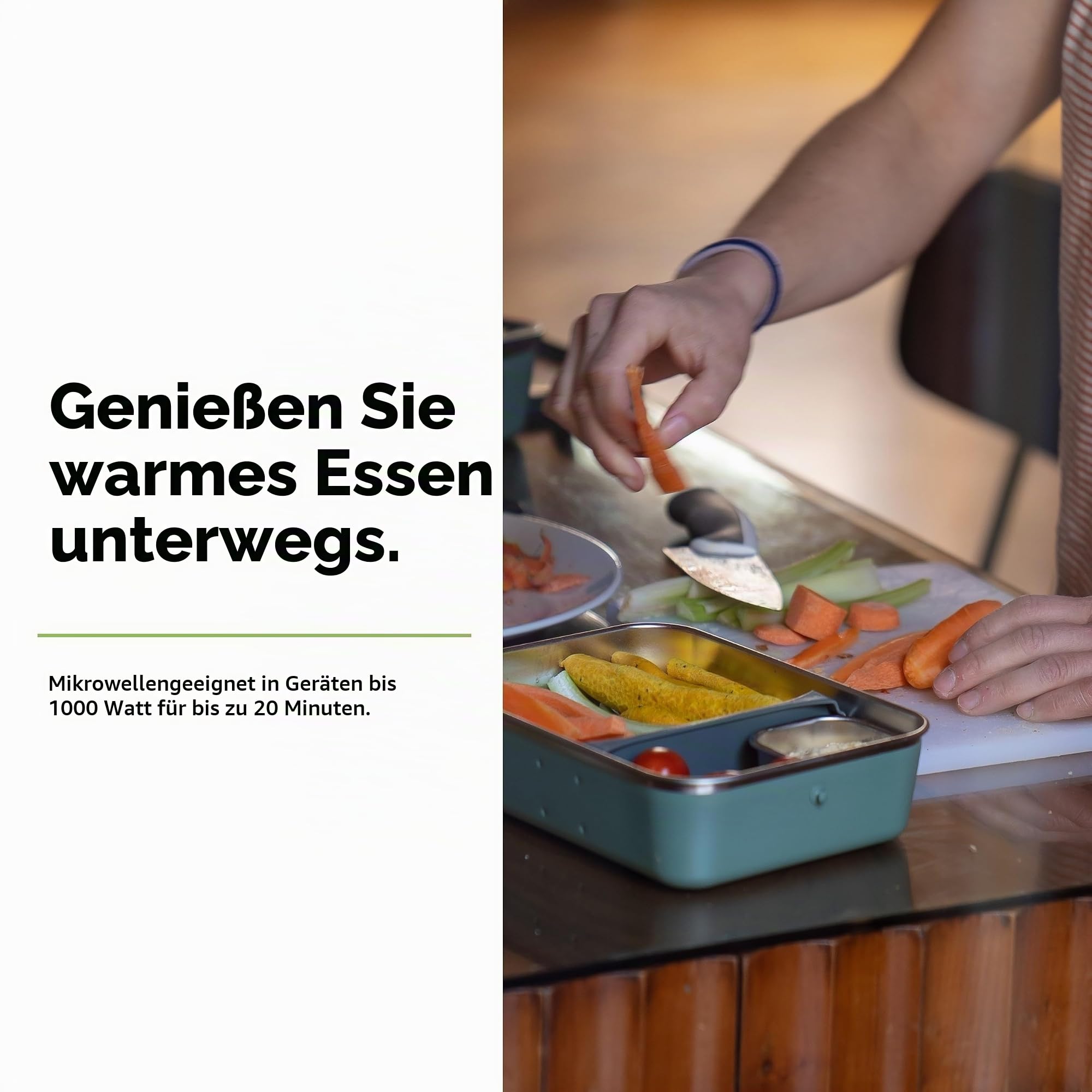 Klean Kanteen Rise Meal Box Brotdose aus Edelstahl in der Farbe Sea Spray, auslaufsicher, 1005ml, 1010623