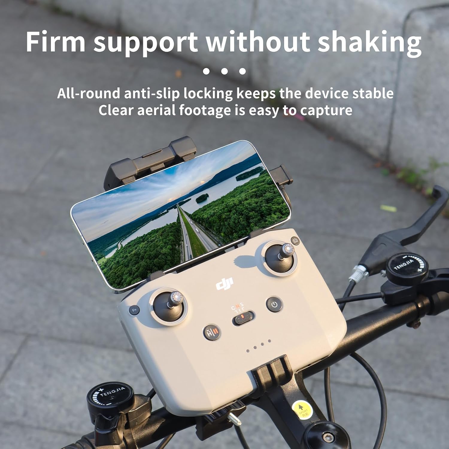 Bicycle Handlebar Mount for DJI RC-N3/N2/N1 Control Mini 5 Pro Flip/Neo 2/1/Air 3S/3/2S/AIR2/Mini 4 3 Pro/Mini 2/2SE/4K/Mavic 3 No Display Remote Clamp Adapter Bracket for Cycling Motorcycle