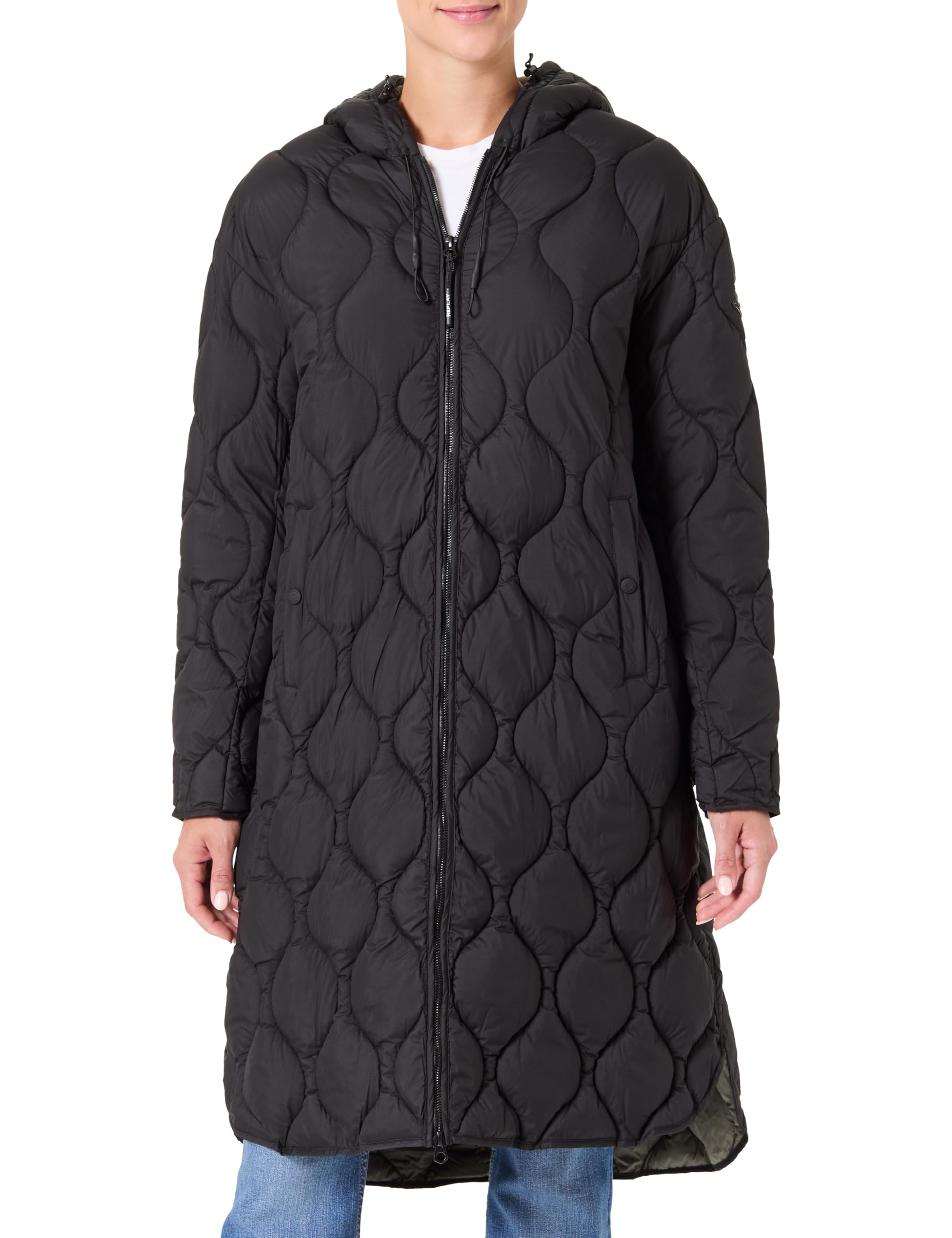 Replay Women's Down Coat Quilted Jacket, Black 098 (Black), XS