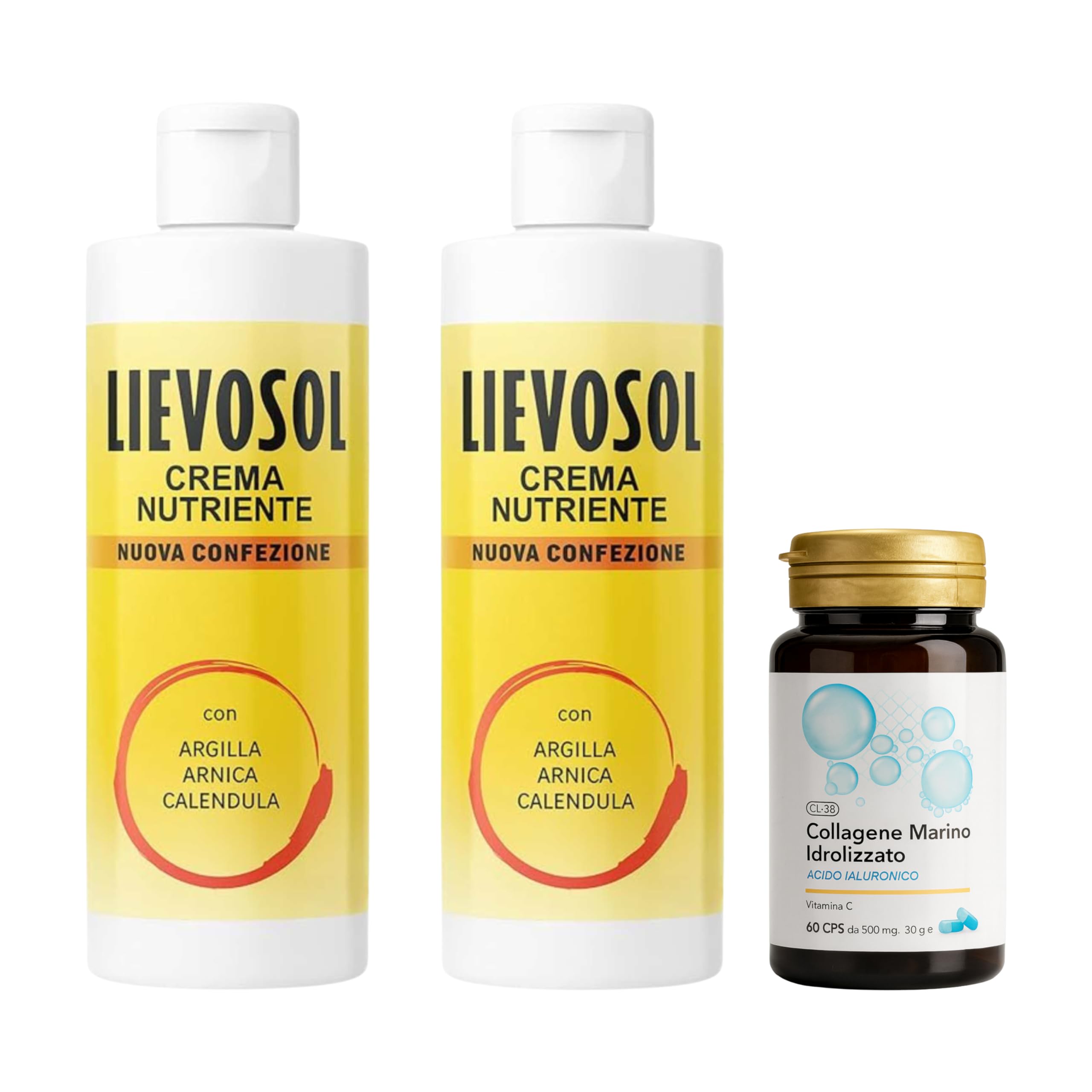 Collagene Marino e Acido Ialuronico + Crema Arnica, 200ml | Trattamento Antiage, Sollievo Muscolare, Elasticità della Pelle, Circolazione, Formula Naturale