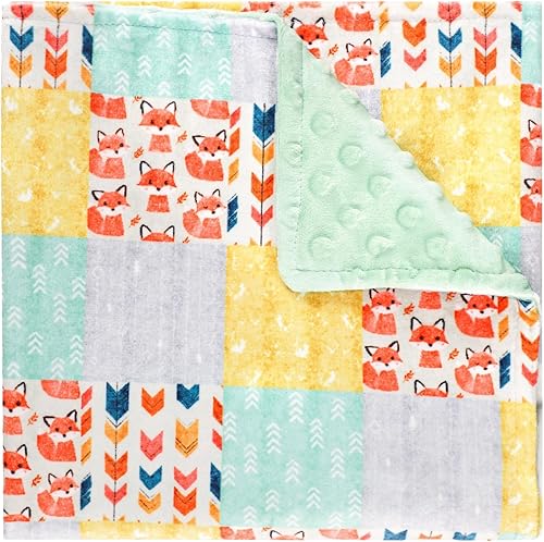 Mantas de bebé para niñas, mantas suaves de doble capa Minky con respaldo de puntos, manta de cama infantil de flores, acuarela floral, 30 x 40