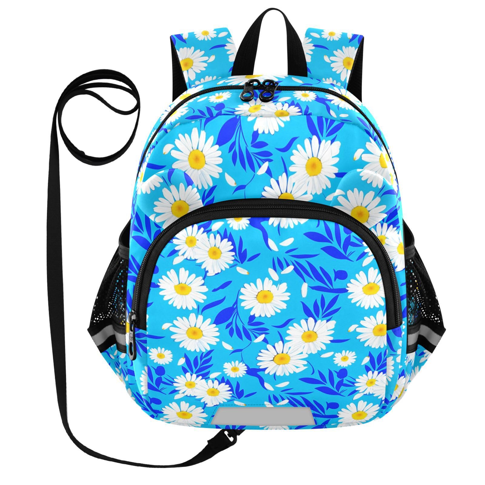 Daisy Blue Toddler Harness Backpack for Boys Girls 3-6 Years Kids Backpack with Anti Lost Safety Leash Baby Protection Backpack for Preschool Travel Walking