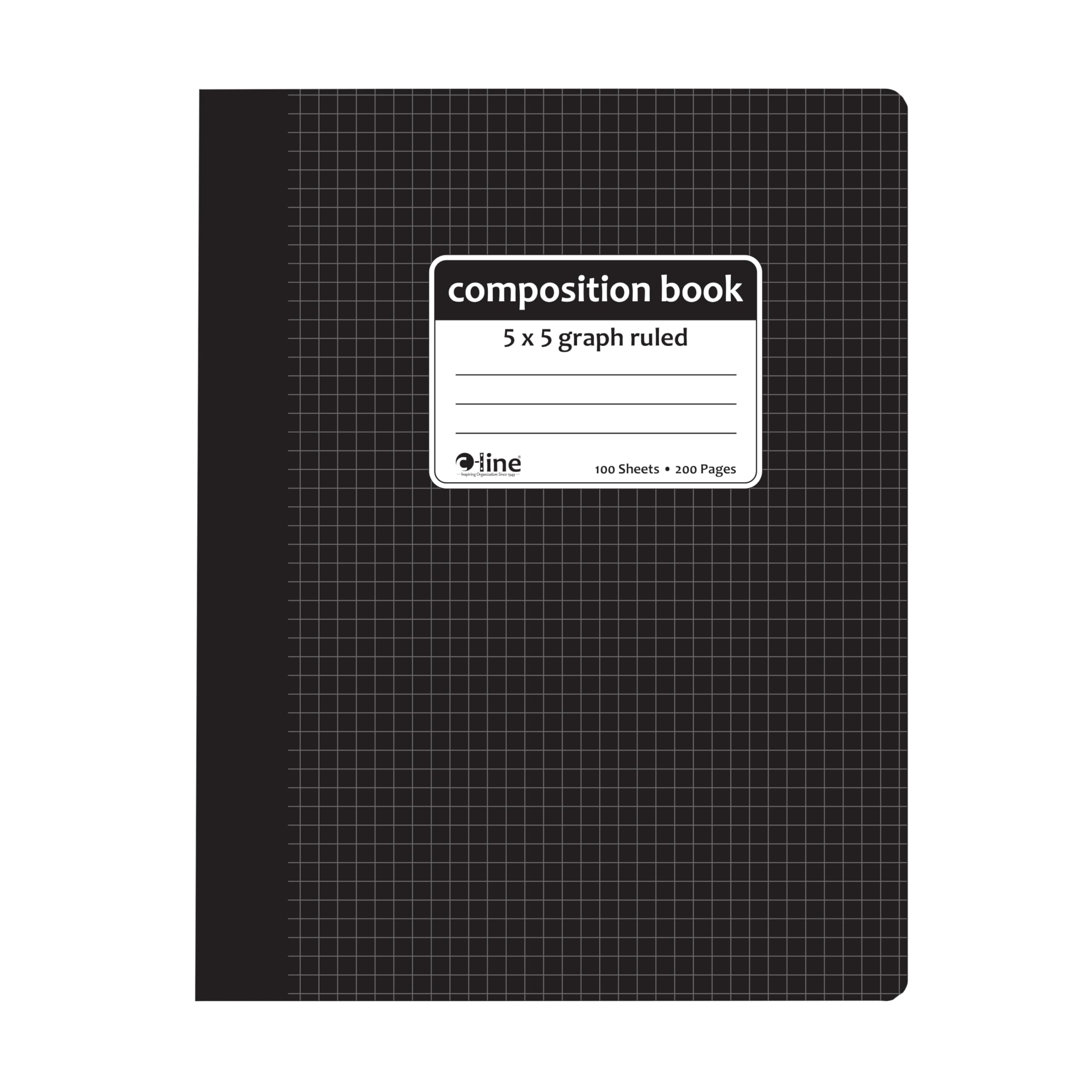C-Line Composition Notebook, 5 x 5, Graph Ruled, Black Marble (22301) — image 1