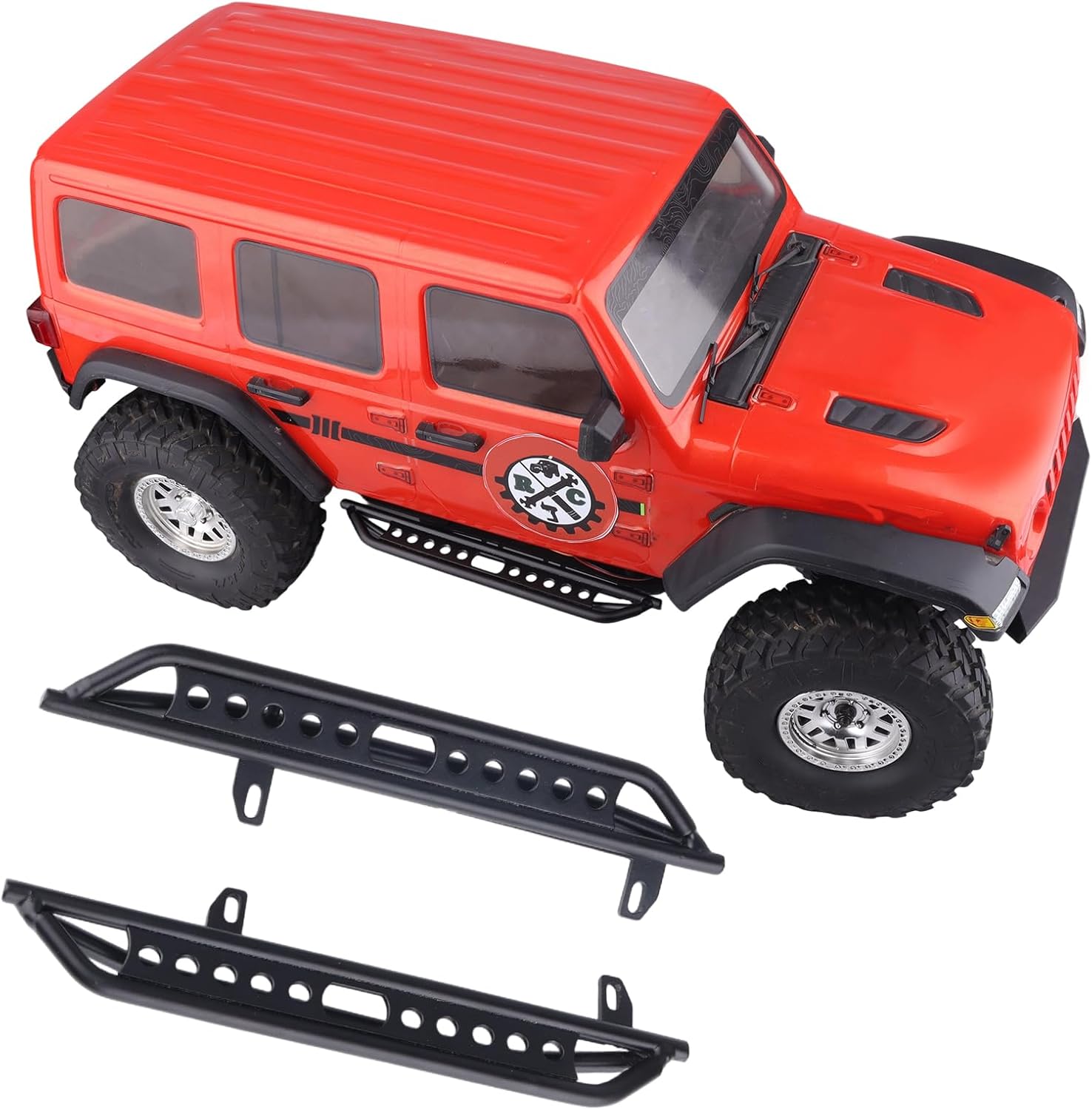 Metal RC Crawler Pedals RC Side Board RC Steps Plate Rock Sliders for Axial SCX10 III AXI03007