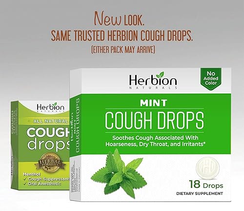 Miniatura 7 de Herbion Naturals Gotas para la tos con sabor natural a menta, 18 gotas
