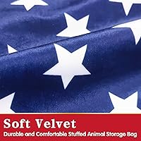 Vista 89 de Jorbest Almacenamiento de puf de animales de peluche, bonita construcción para niños y adultos, fundas de terciopelo de lujo para puf solo sin