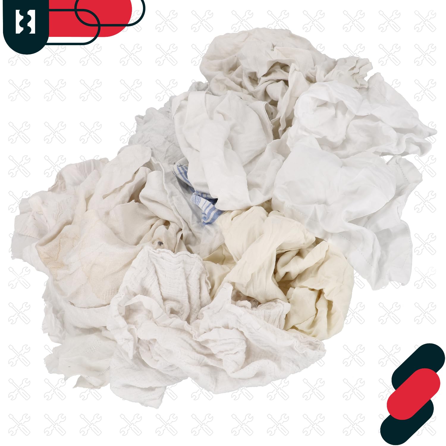 KOTARBAU® Paños de limpieza de algodón, 10 kg, para uso industrial