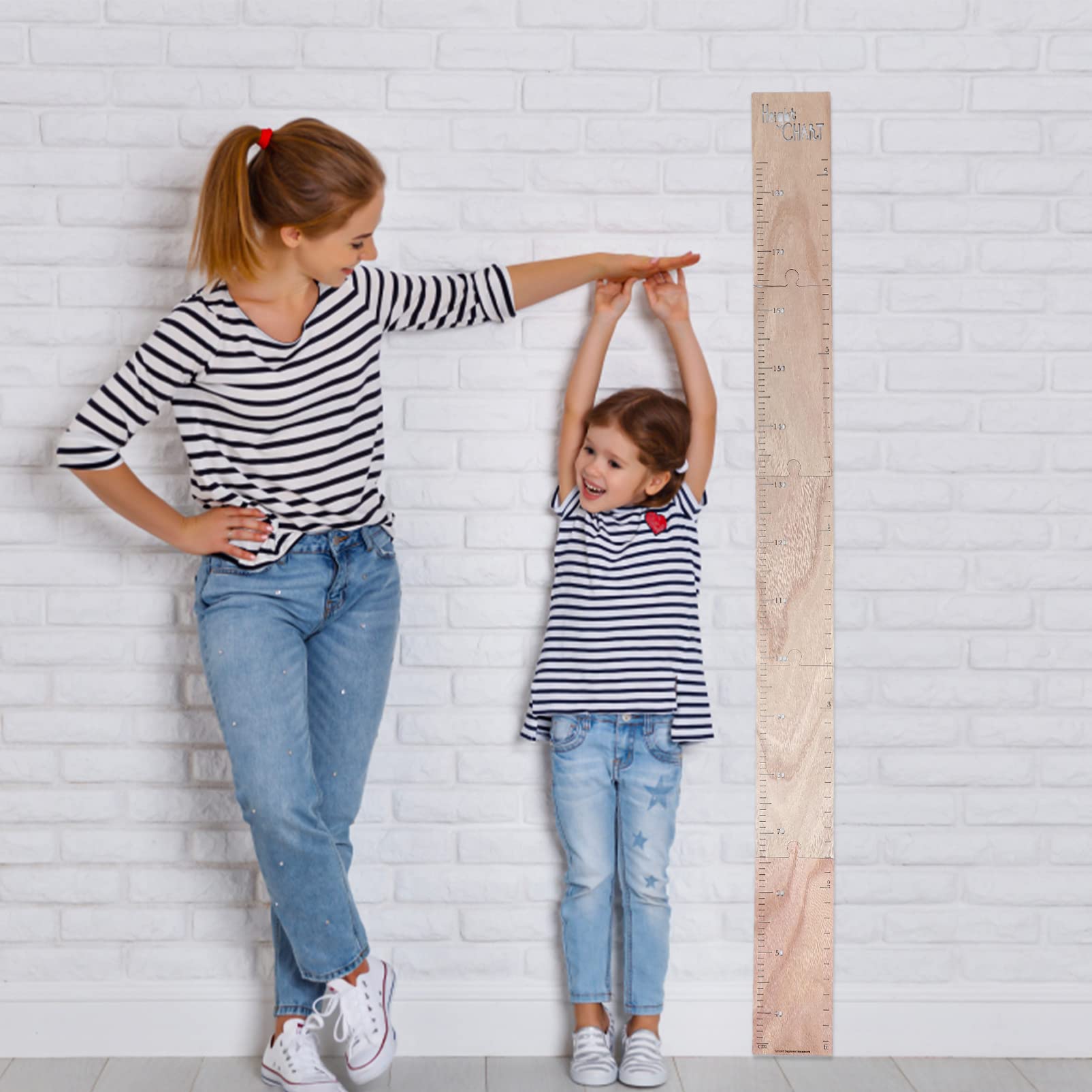 FOMIYES Growth Chart Ornament Kids Height Chart Decor DIY Wall Sticking for Kids Bedroom Decor