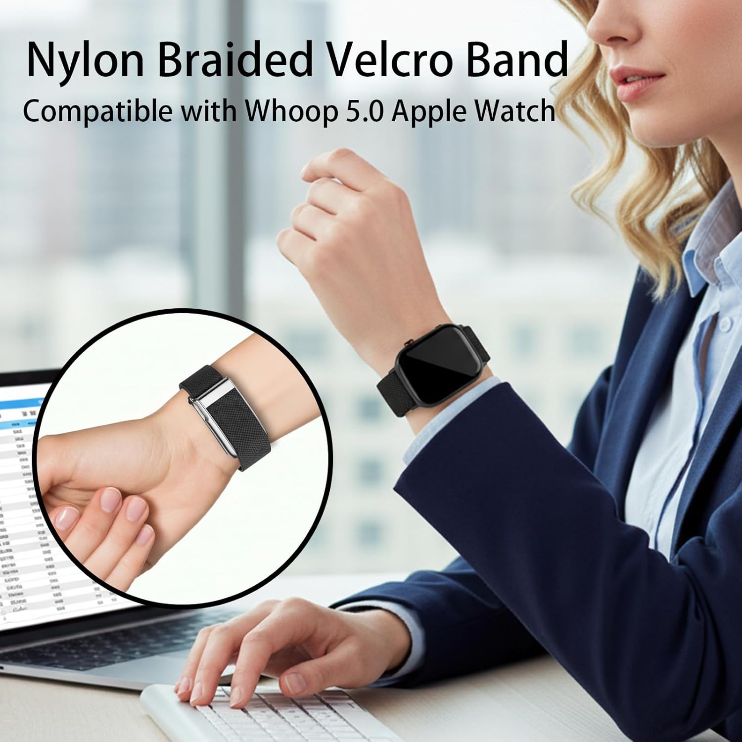Super Soft Wristband Replacement Strap Compatible for Whoop 5.0 Band and iwatch, Wrist Band Compatible with Apple Watch 44/45/46/49mm & Whoop MG