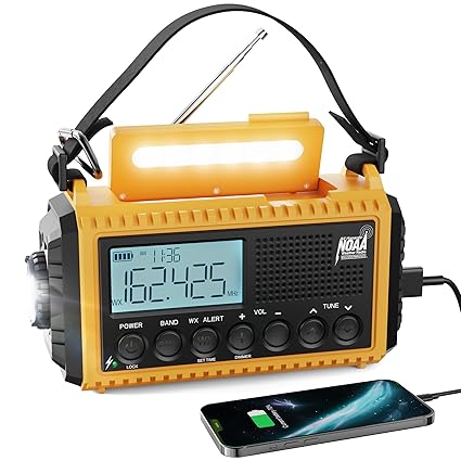 Raynic Emergency Radio, 5000mAh/18500mWh Weather Radio