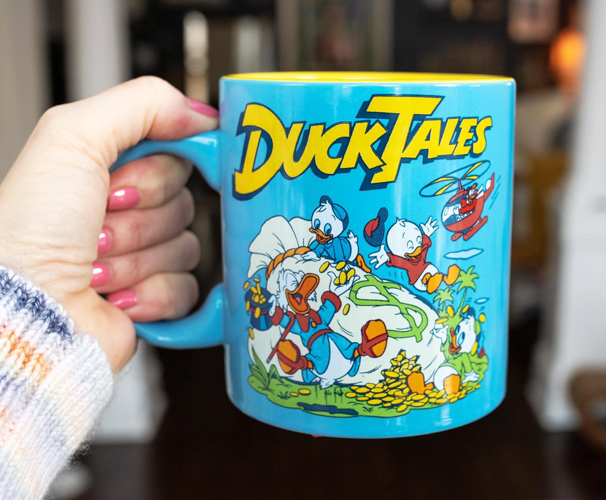 Disney DuckTales Geldbeutel, Keramiktasse | BPA-freie große Kaffeetassen und Tassen für Getränke, Zuhause und Küchenutensilien | Scrooge McDuck Geschenke und Sammlerstücke | Fassungsvermögen: 590 ml