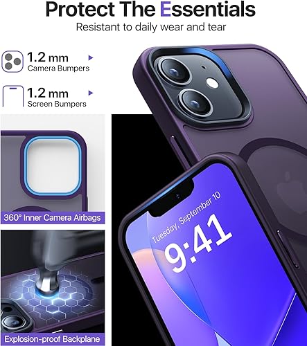 Miniatura 5 de Funda magnética para iPhone 12iPhone 12 Pro compatible con Magsafe protección contra caídas de grado militar Funda protectora a prueba de golpes