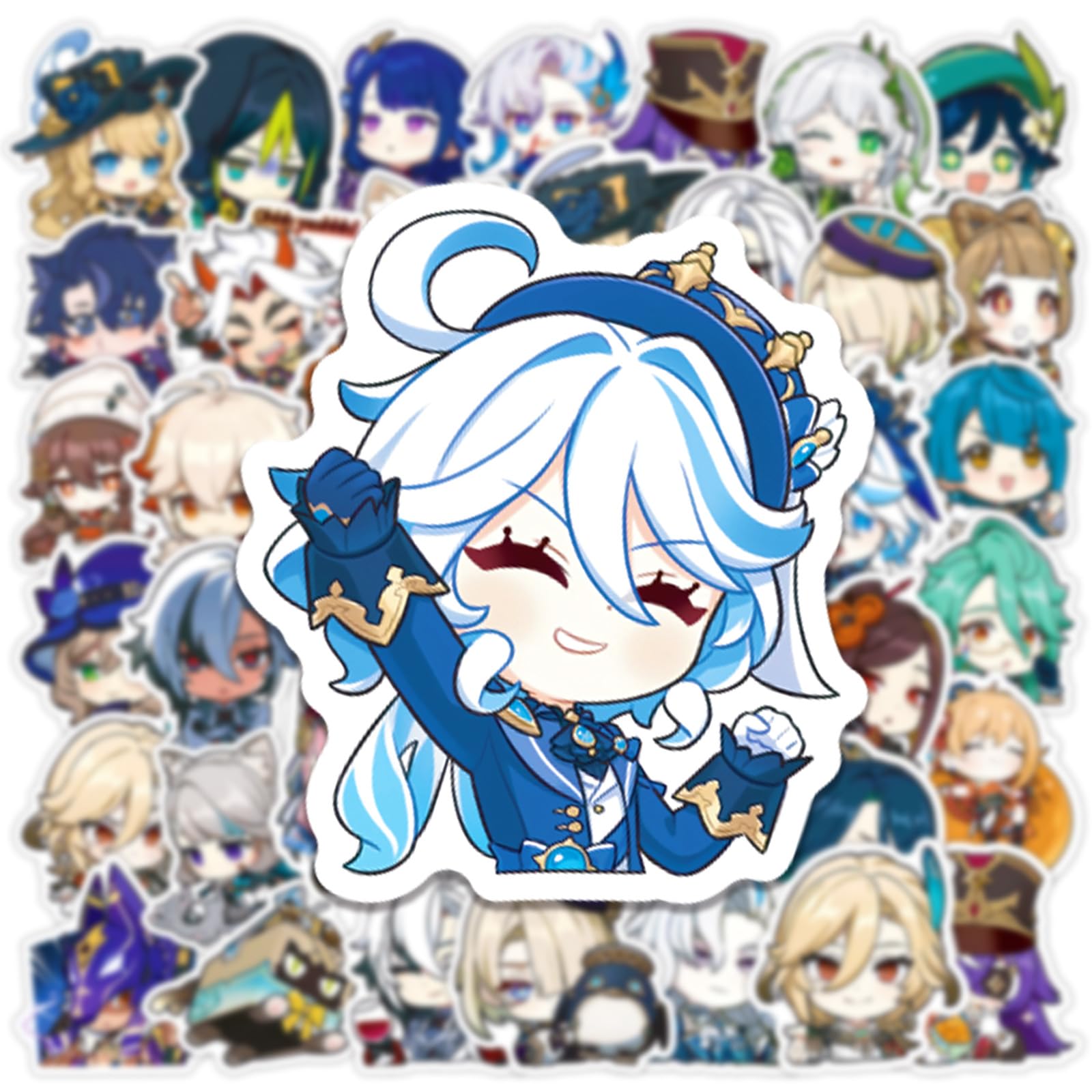 Amazon.co.jp: FOR 原神 フォンテーヌ シール セット 50枚 防水