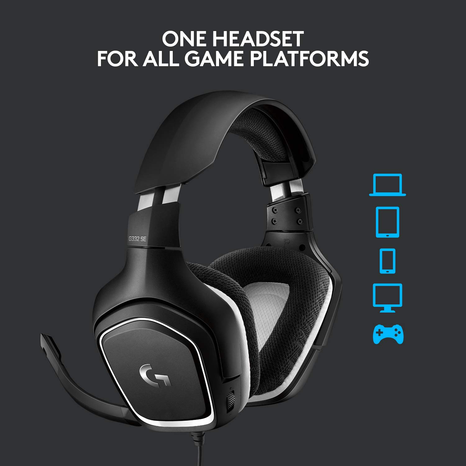 Logitech G332 SE - Audífonos estéreo para PC, PS4, Xbox One, Nintendo Switch 7
