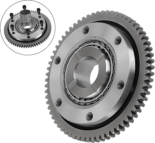 Miniatura 4 de JAVIK Embrague de arranque One Way Gear 65T Rodamiento y junta para Yamaha Warrior 350 Raptor 350 Kodiak 400 4x4 Big Bear 350 2x4 4x4 Moto-4 350