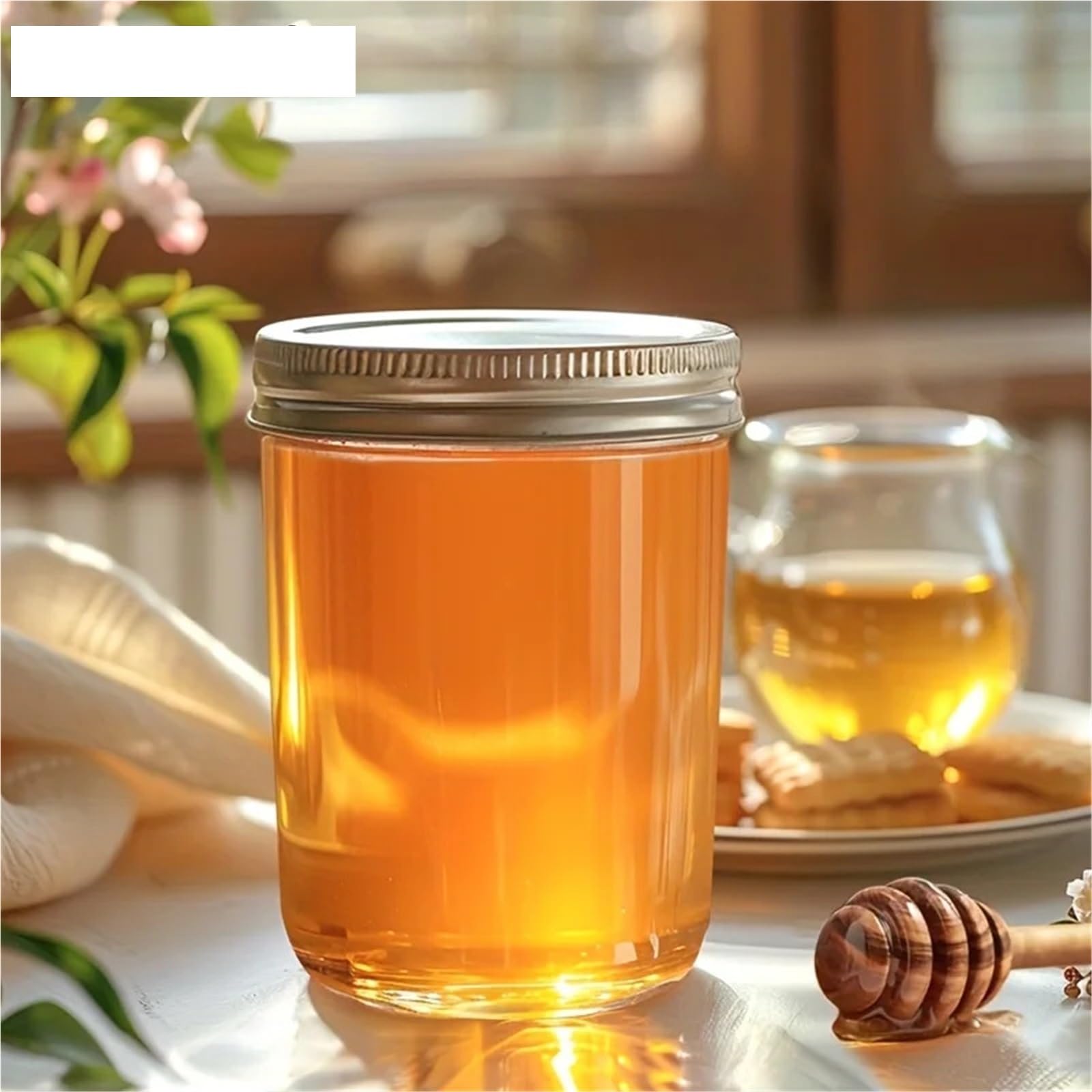 4 Uds tarros Mason con tapas sello transparente bandas frascos de vidrio for conservas for miel mermelada gelatina ensalada café para Cocina