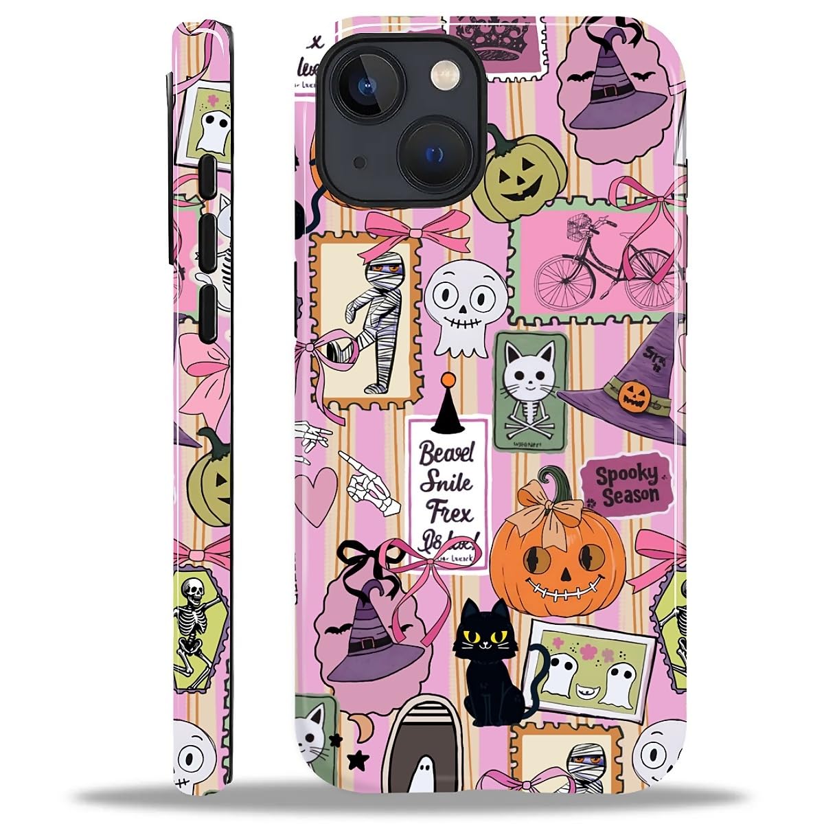 for iPhone 15 Plus Case for Women Girl Men Boy, Compatible with MagSafe, Shockproof Soft Silicone & Hard PC Shell Protective Case for iPhone 15 Plus - Pastel Goth Halloween Pumpkin Ghost Pastel Goth Halloween Pumpkin Ghost IPhone 15 Plus
