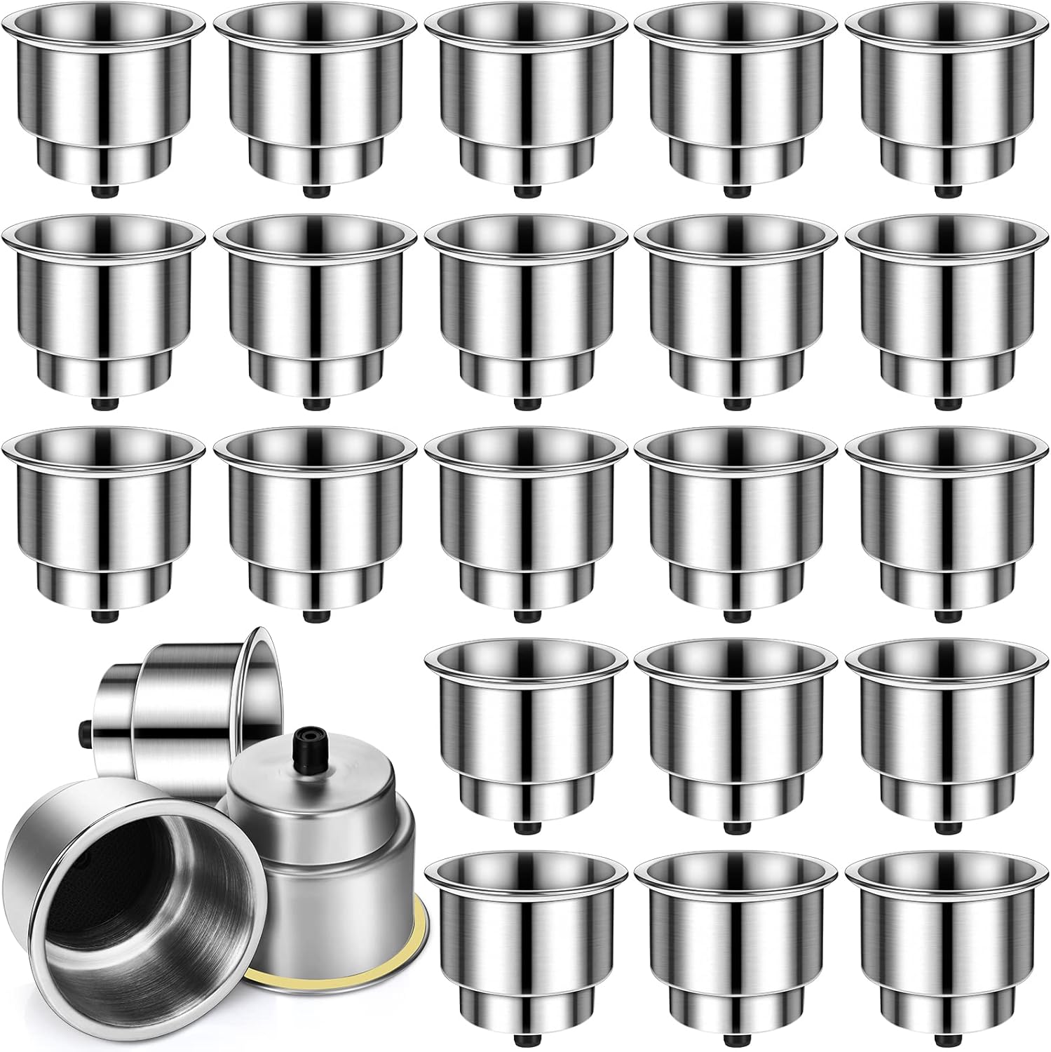 24 Pcs Stainless Steel Cup Drink Holder with
