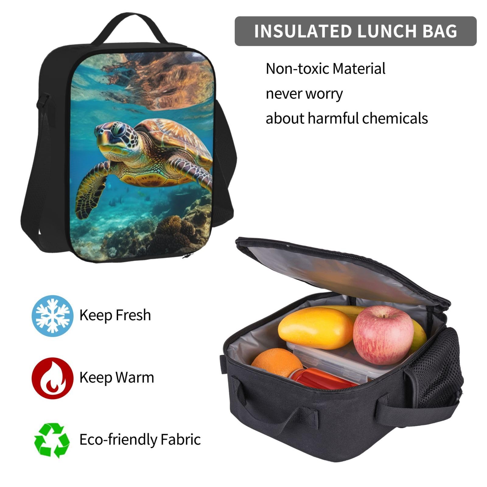 Zaino, borsa portapranzo, astuccio, set da 3 pezzi, per lavoro e