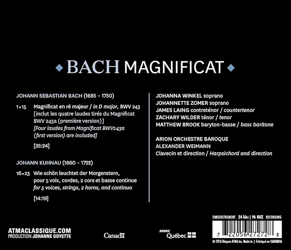 バッハBach／Magnificat Johann Sebastian Bach: Magnificat, BWV 243: Johanna Winkel